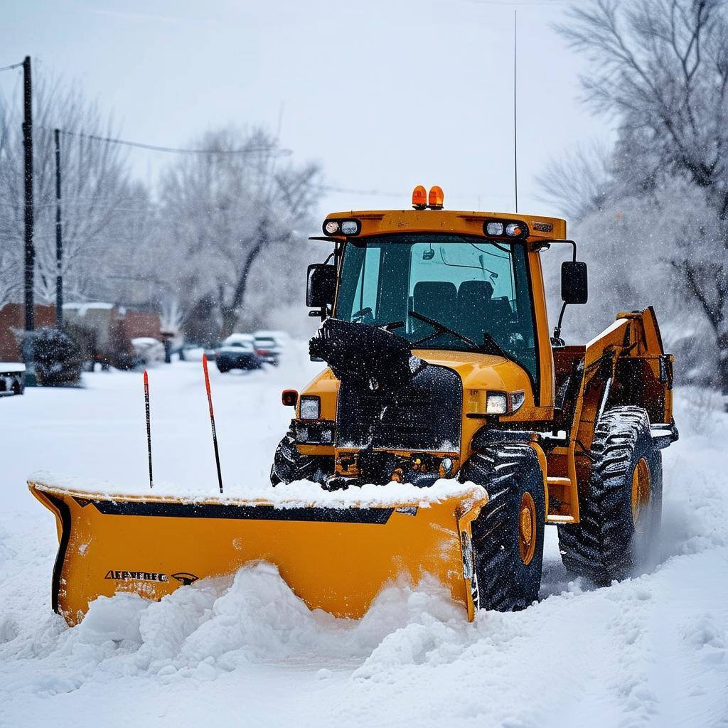 Snow removal contractor modern innovative